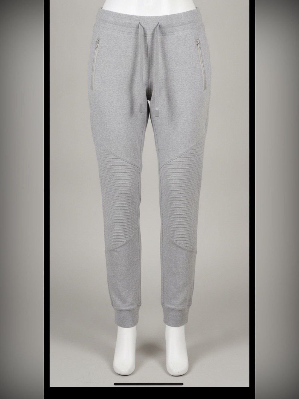 ALO Yoga Grey Moto Joggers, Size XS